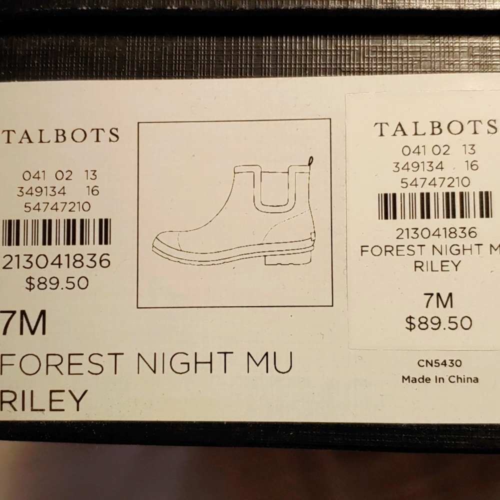 Talbots Riley Wellie Boots NWT - Picture 4 of 8